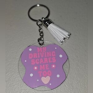 My Driving Scares Me Too Keychain